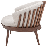 Trueliving Linen White Chair Living Room H 34 x W 27 x D 31.5